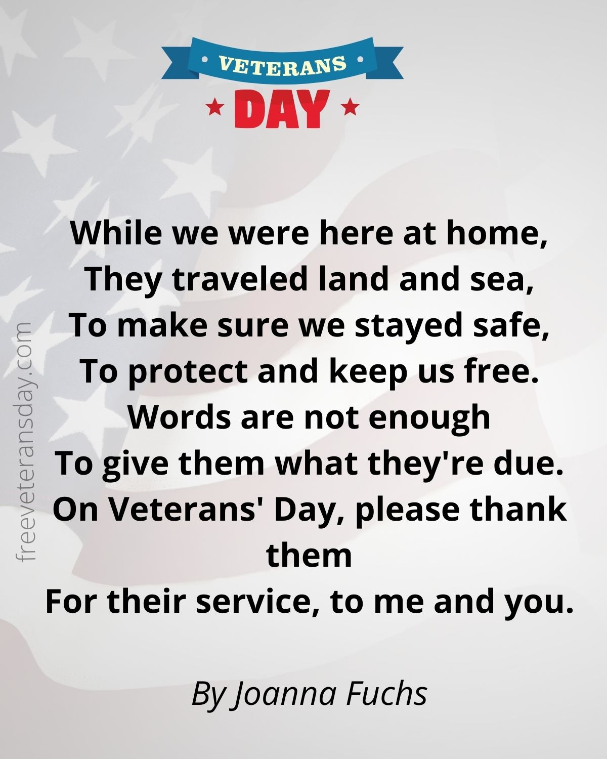 veterans day poems thank you